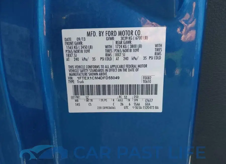 1FTEX1CM4DFD55049# 9