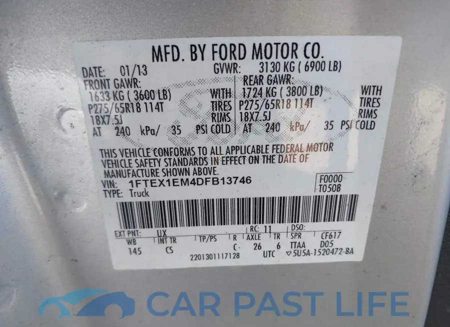 1FTEX1EM4DFB13746# 9