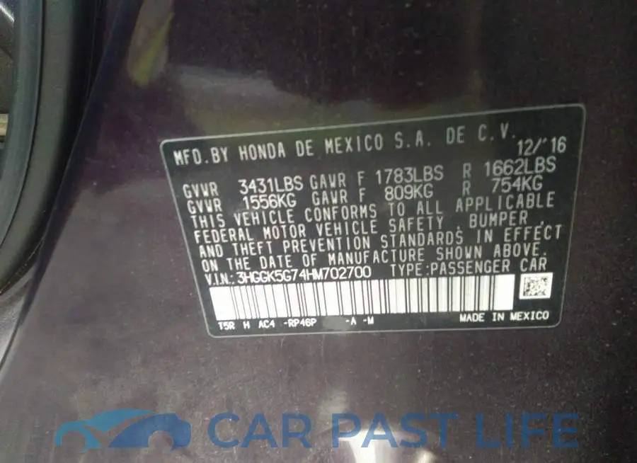 3HGGK5G74HM702700# 9