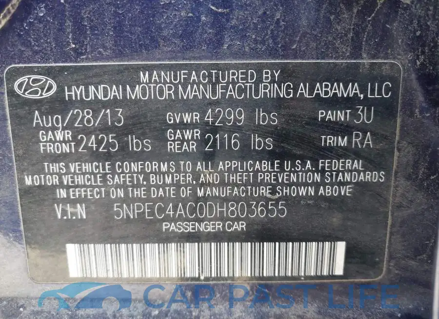 5NPEC4AC0DH803655# 9