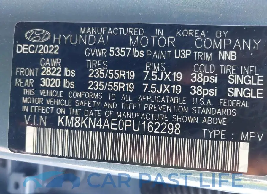KM8KN4AE0PU162298# 9