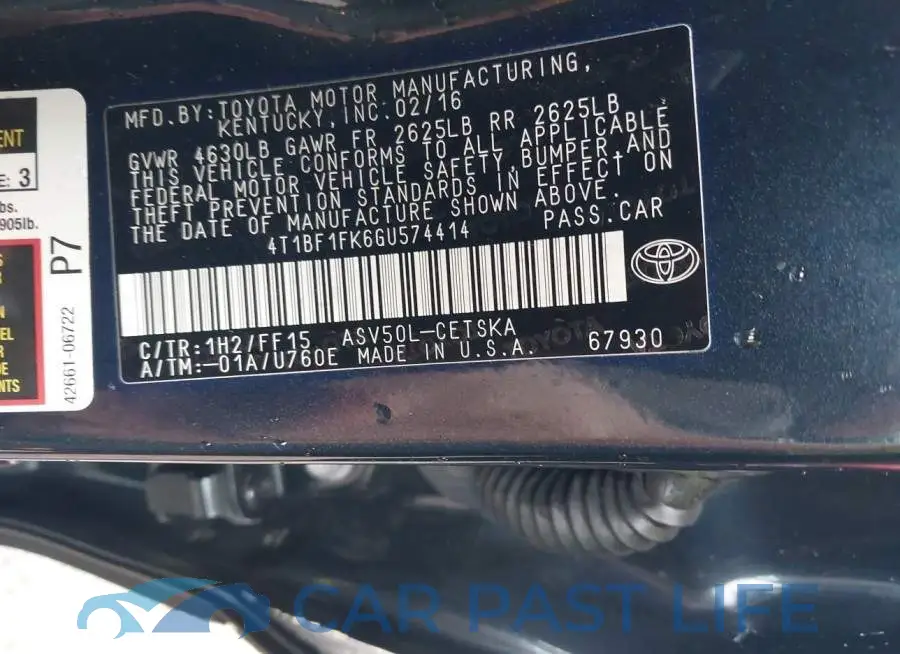 4T1BF1FK6GU574414# 9