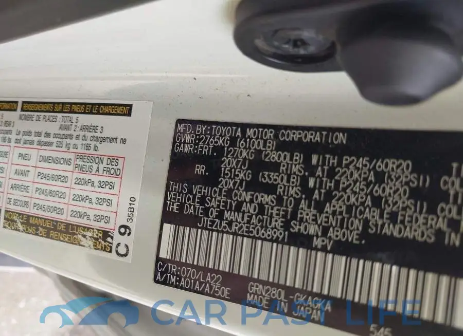 JTEZU5JR2E5068991# 9
