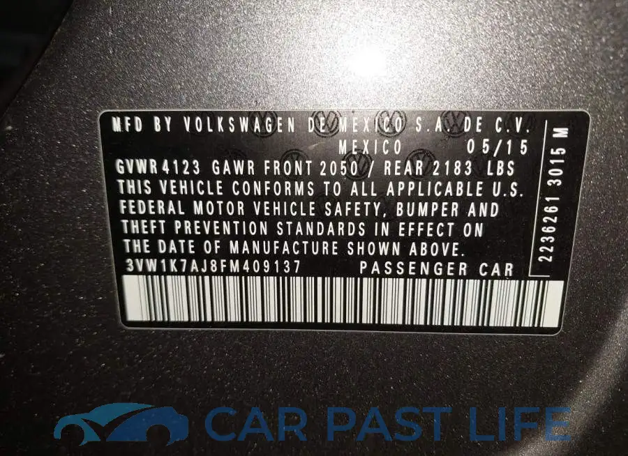 3VW1K7AJ8FM409137# 9