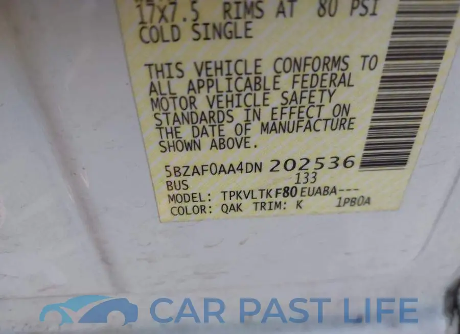 5BZAF0AA4DN202536# 9