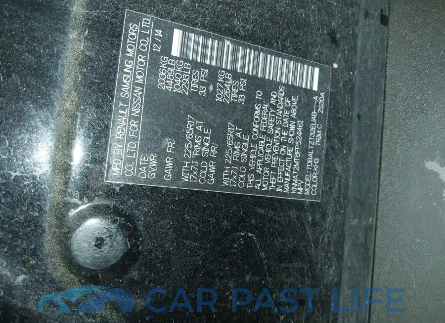 KNMAT2MT8FP524461# 9