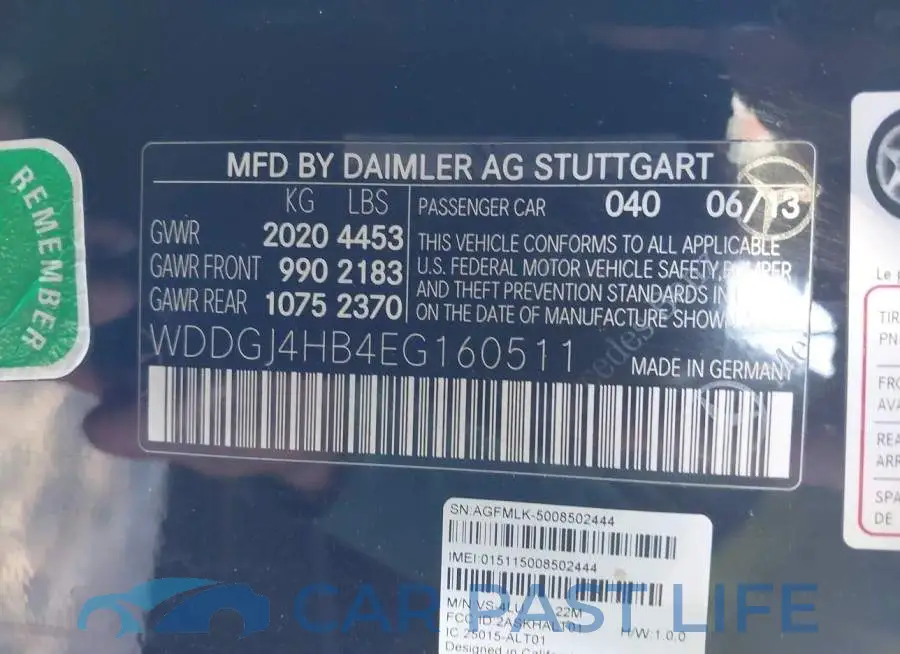 WDDGJ4HB4EG160511# 9