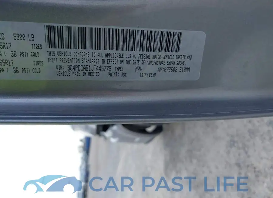 3C4PDCAB1JT445775# 9