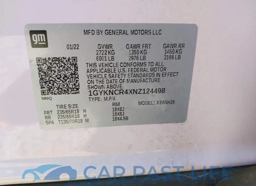 1GYKNCR4XNZ124498# 9