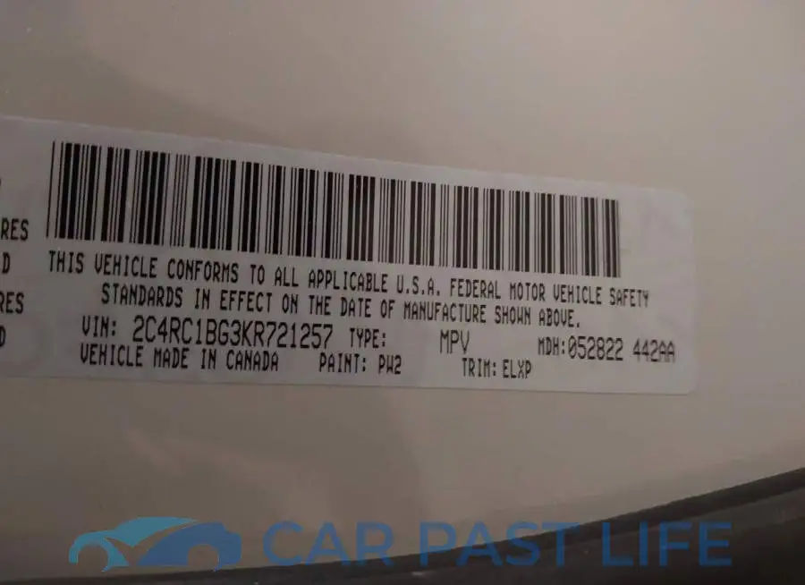 2C4RC1BG3KR721257# 9