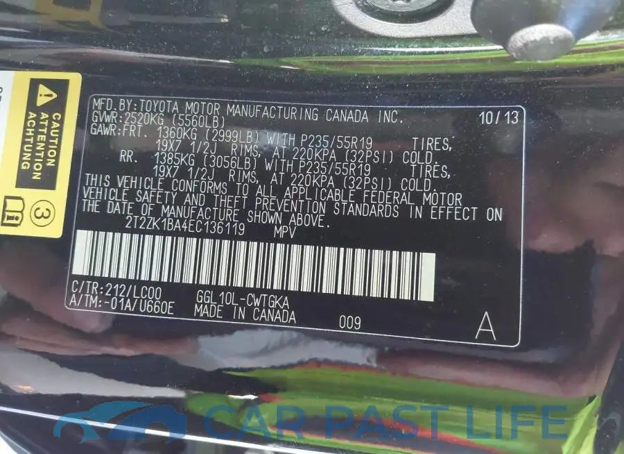 2T2ZK1BA4EC136119# 9