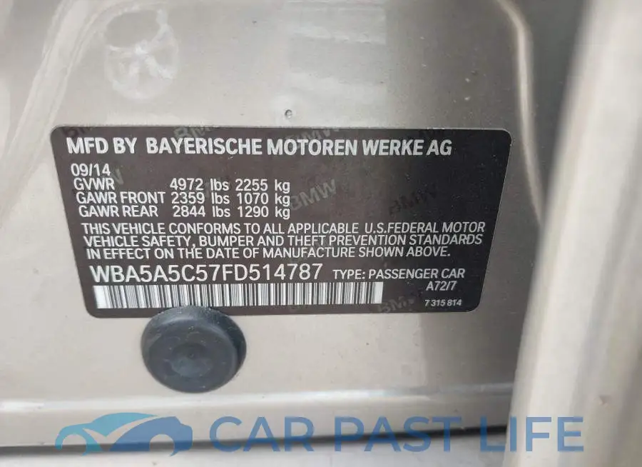 WBA5A5C57FD514787# 9