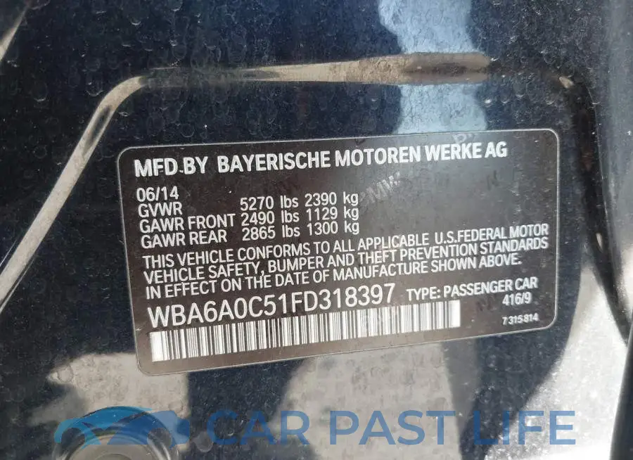 WBA6A0C51FD318397# 9
