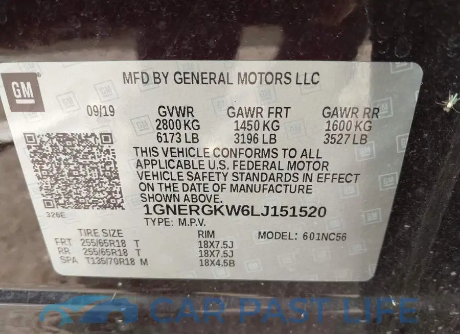 1GNERGKW6LJ151520# 9
