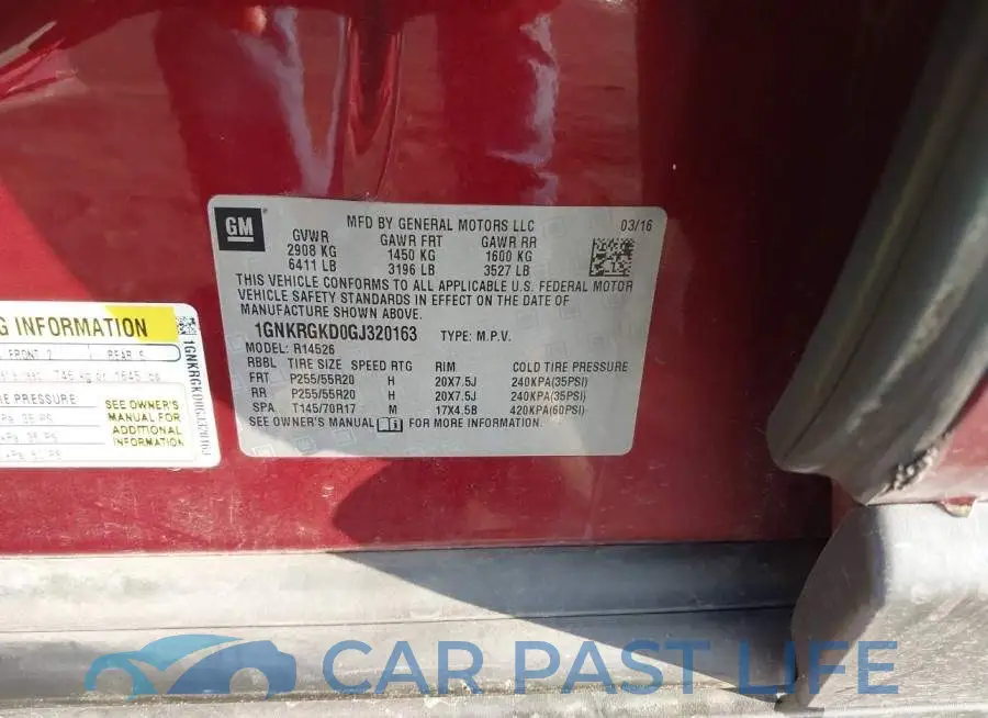1GNKRGKD0GJ320163# 9