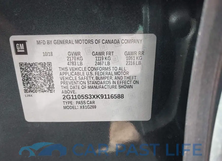 2G1105S3XK9116588# 9