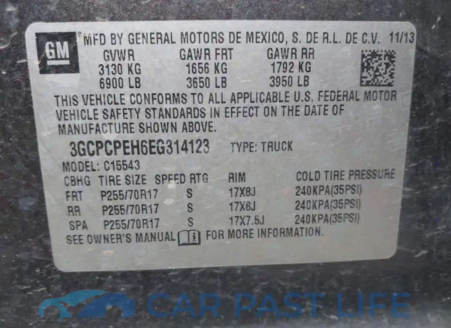 3GCPCPEH6EG314123# 9