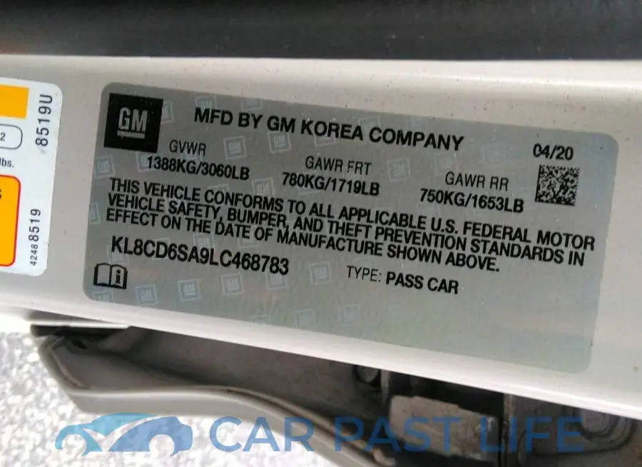KL8CD6SA9LC468783# 9