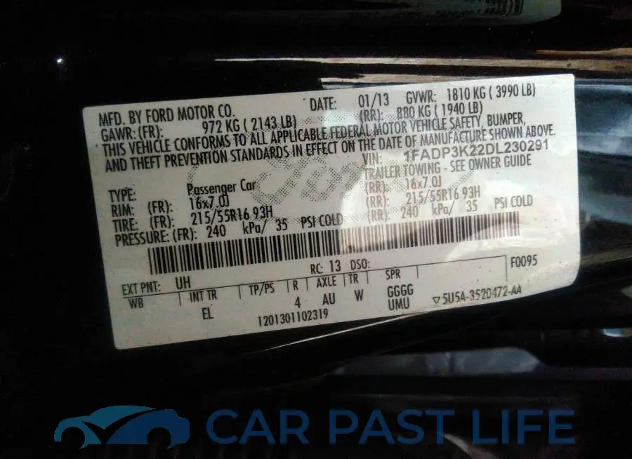 1FADP3K22DL230291# 9