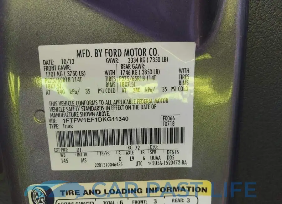 1FTFW1EF1DKG11340# 9