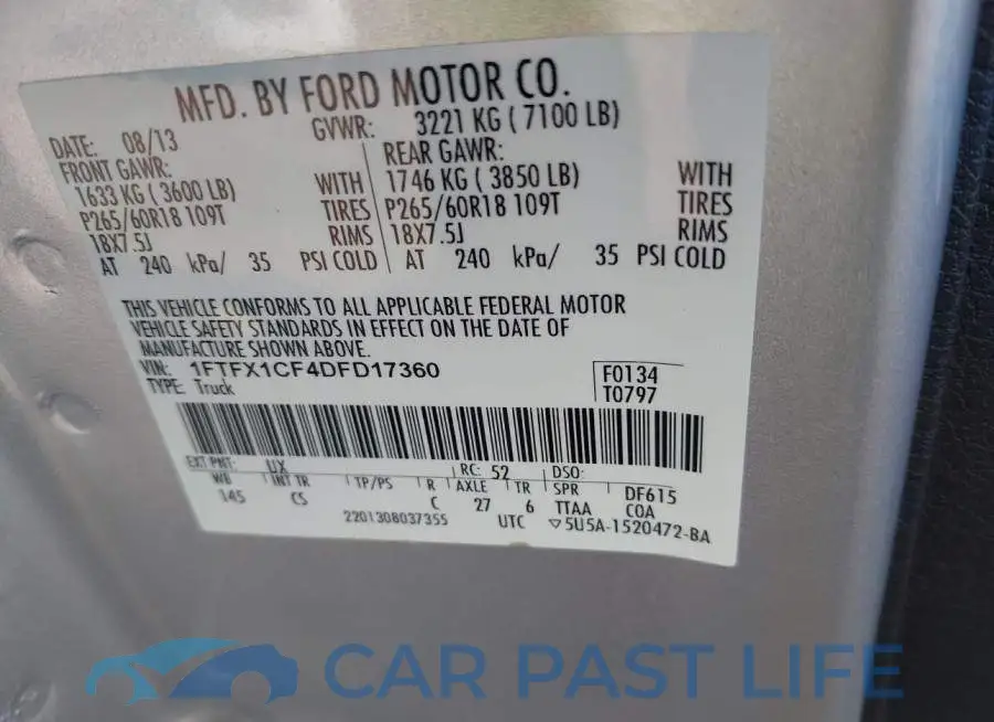 1FTFX1CF4DFD17360# 9