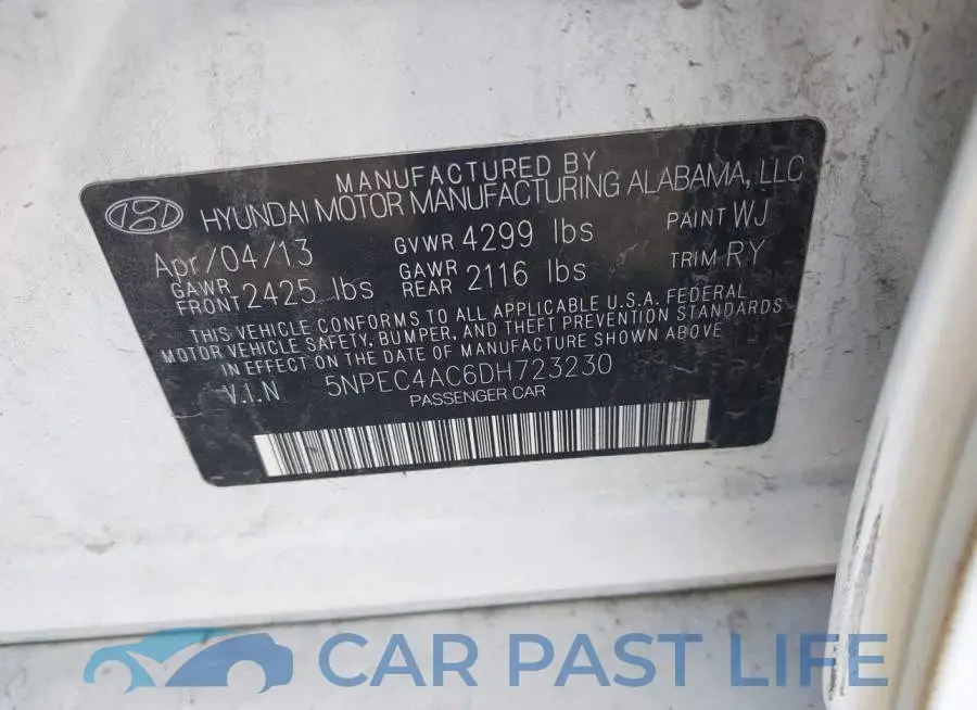5NPEC4AC6DH723230# 9