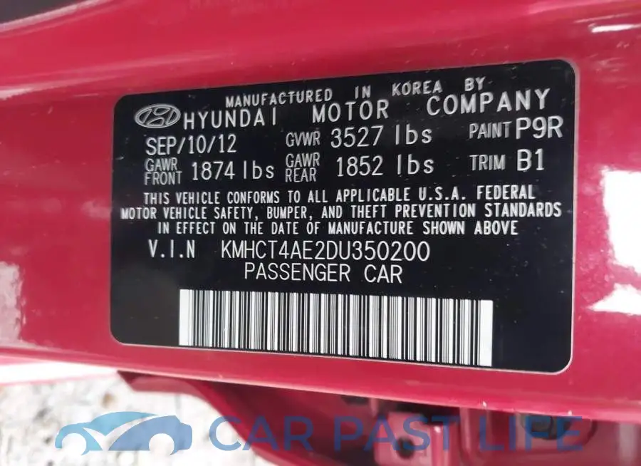 KMHCT4AE2DU350200# 9