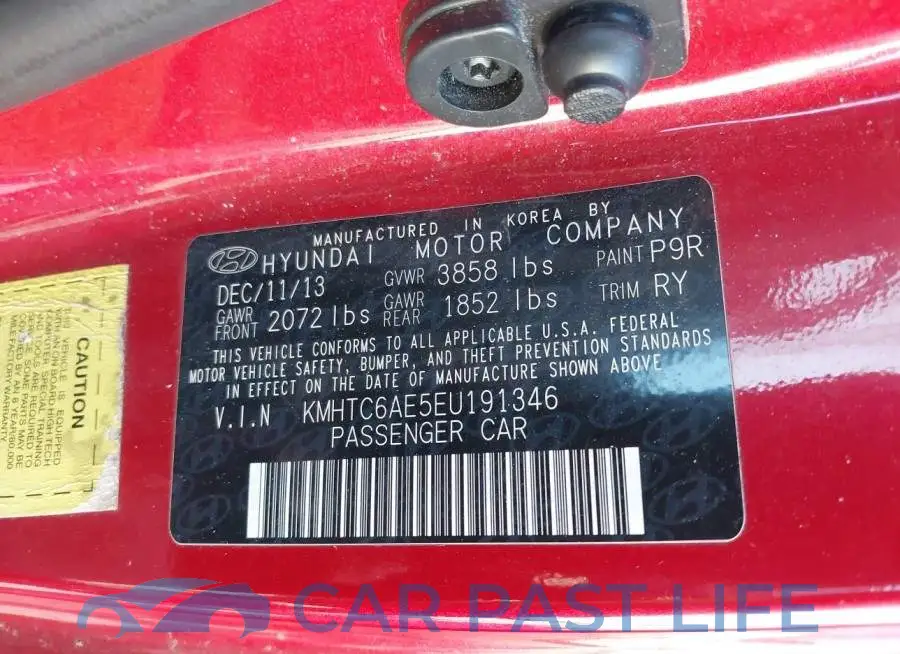 KMHTC6AE5EU191346# 9