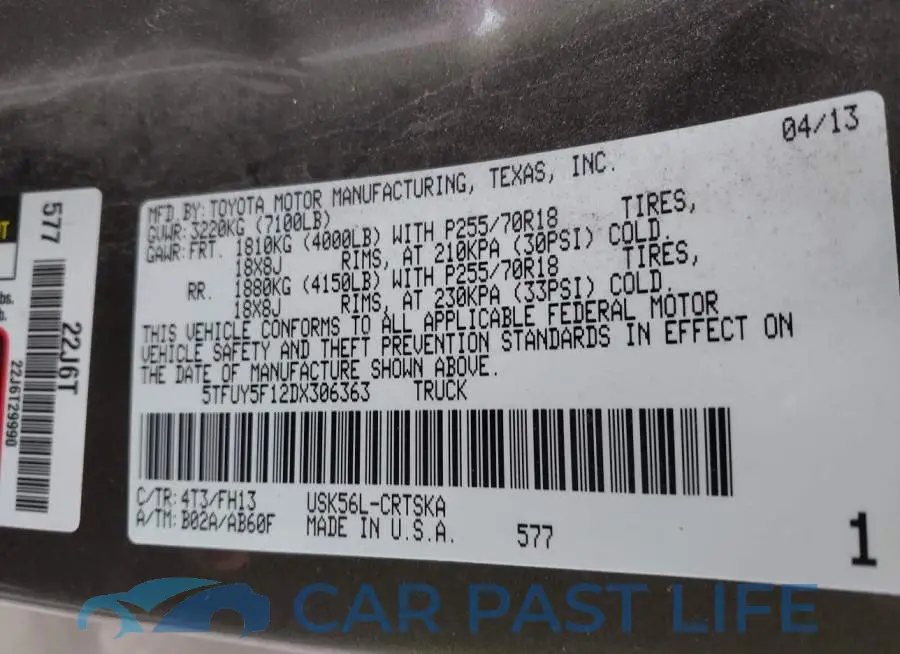 5TFUY5F12DX306363# 9