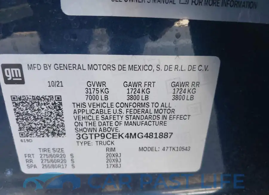 3GTP9CEK4MG481887# 9