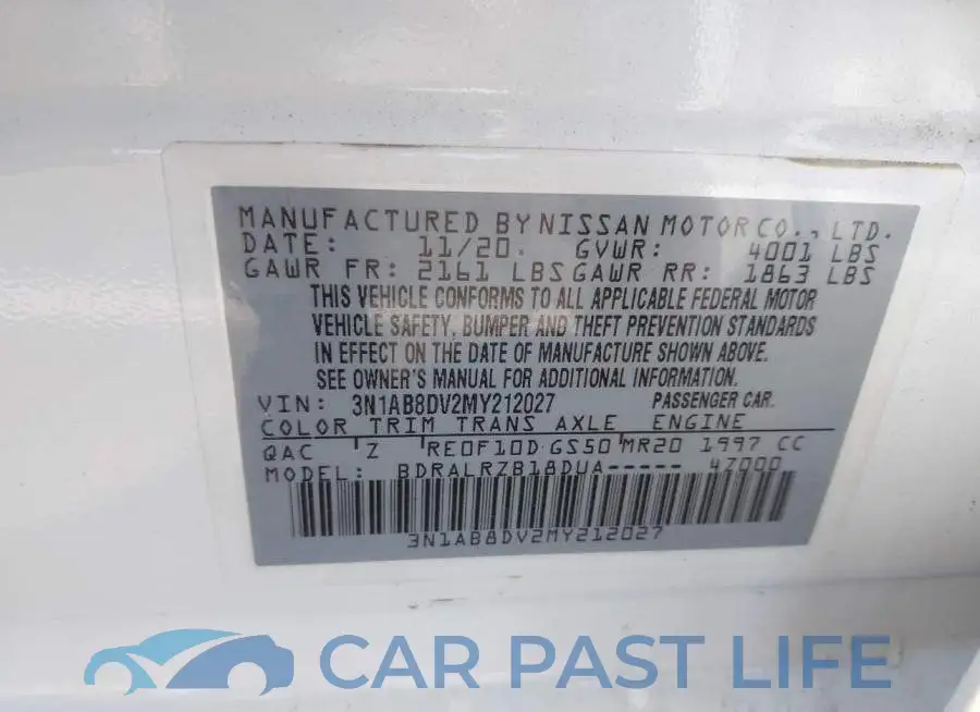 3N1AB8DV2MY212027# 9