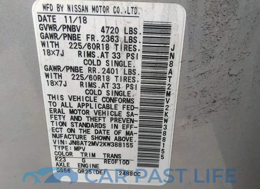 JN8AT2MV2KW388155# 9