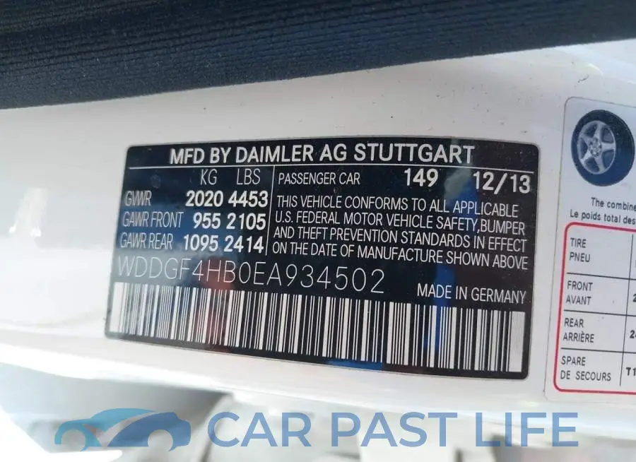 WDDGF4HB0EA934502# 9