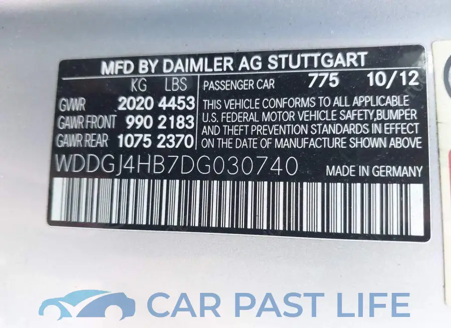 WDDGJ4HB7DG030740# 9