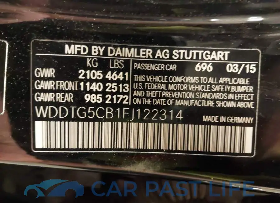 WDDTG5CB1FJ122314# 9