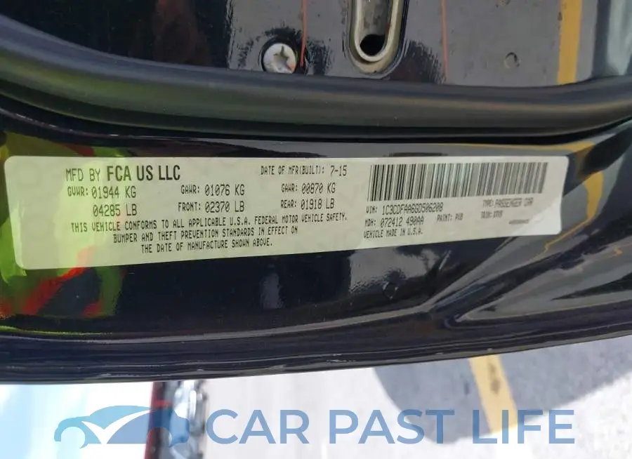 1C3CDFAA6GD506208# 9