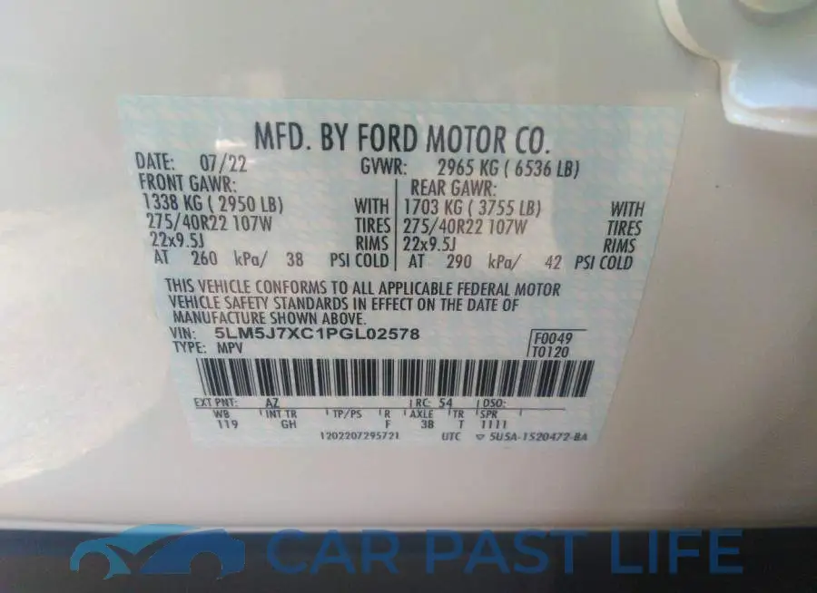 5LM5J7XC1PGL02578# 9