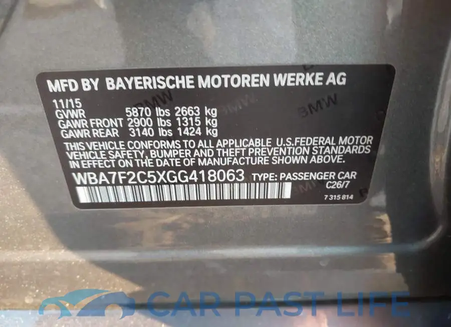 WBA7F2C5XGG418063# 9