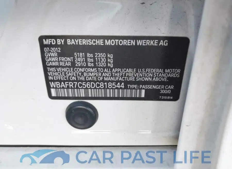 WBAFR7C56DC818544# 9