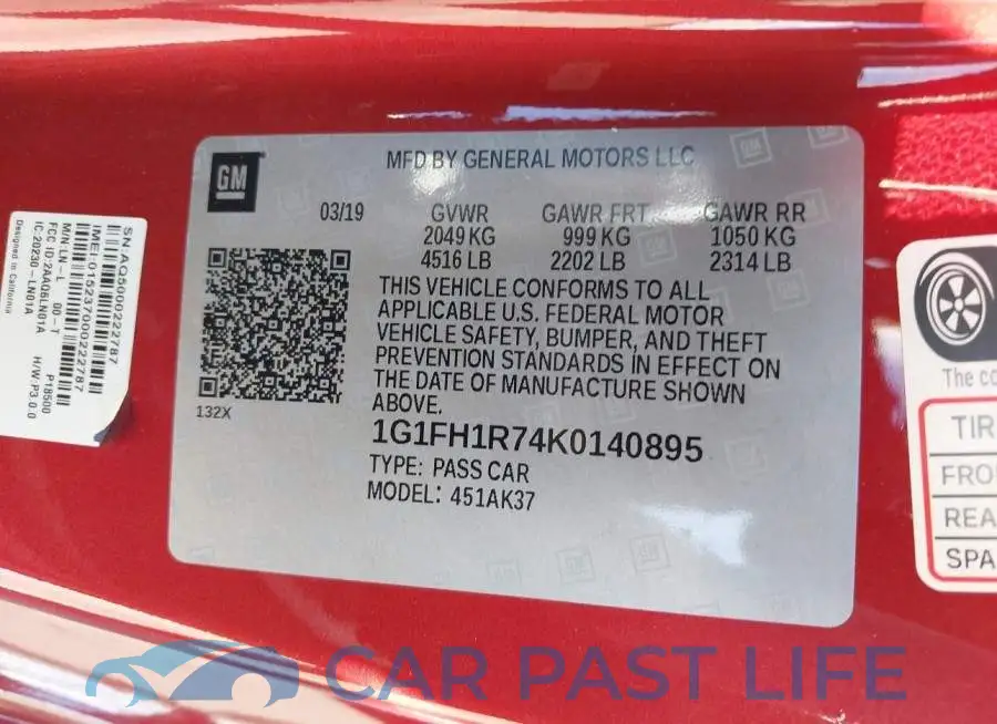 1G1FH1R74K0140895# 9