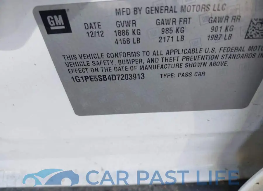1G1PE5SB4D7203913# 9