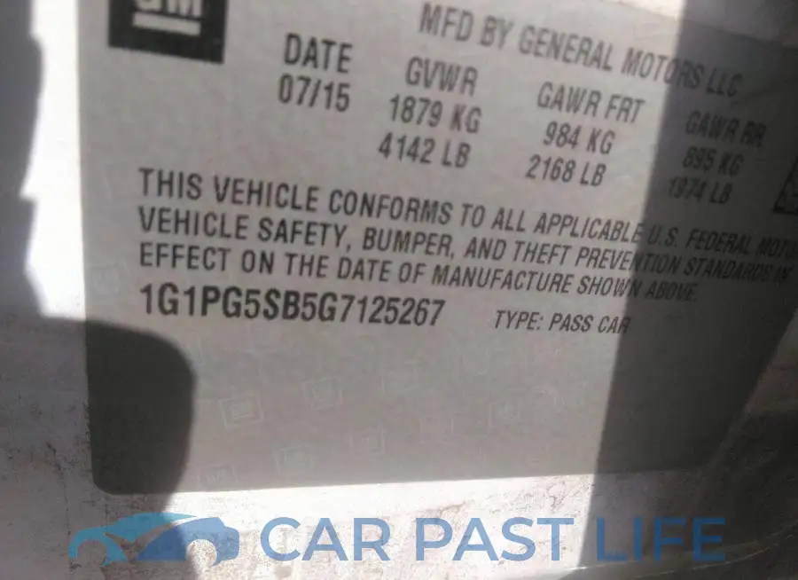 1G1PG5SB5G7125267# 9