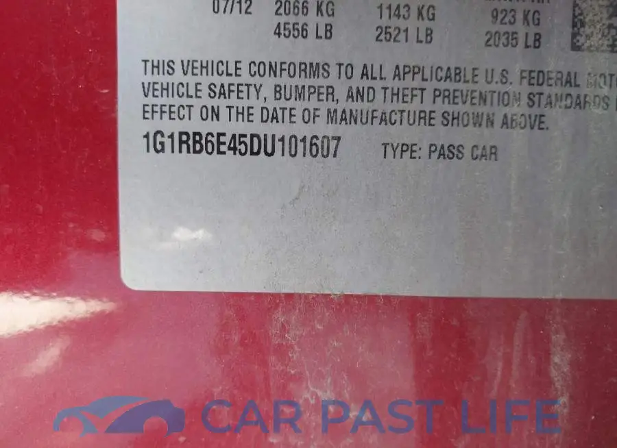 1G1RB6E45DU101607# 9