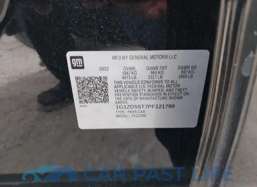 1G1ZD5ST7PF121799# 9