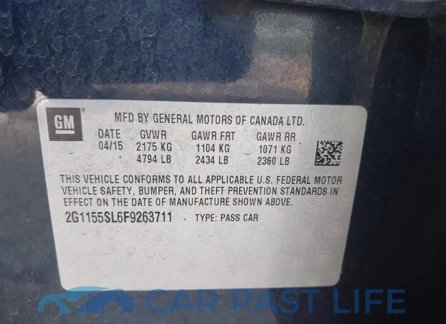 2G1155SL6F9263711# 9