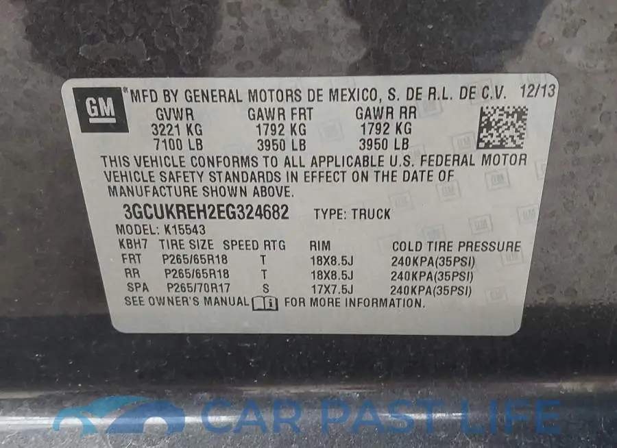3GCUKREH2EG324682# 9