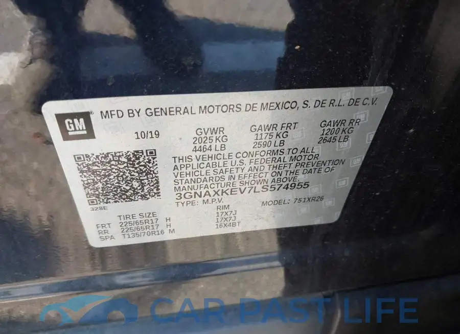 3GNAXKEV7LS574955# 9