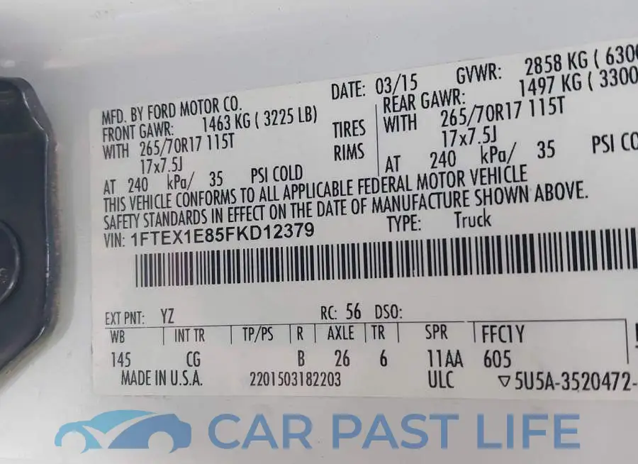 1FTEX1E85FKD12379# 9