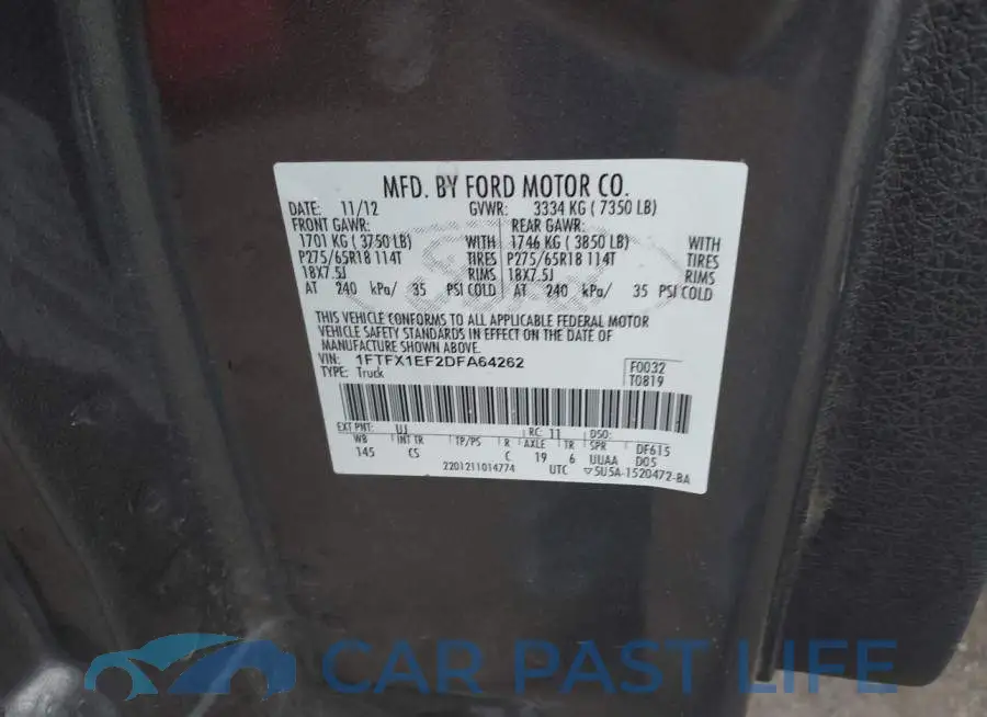 1FTFX1EF2DFA64262# 9