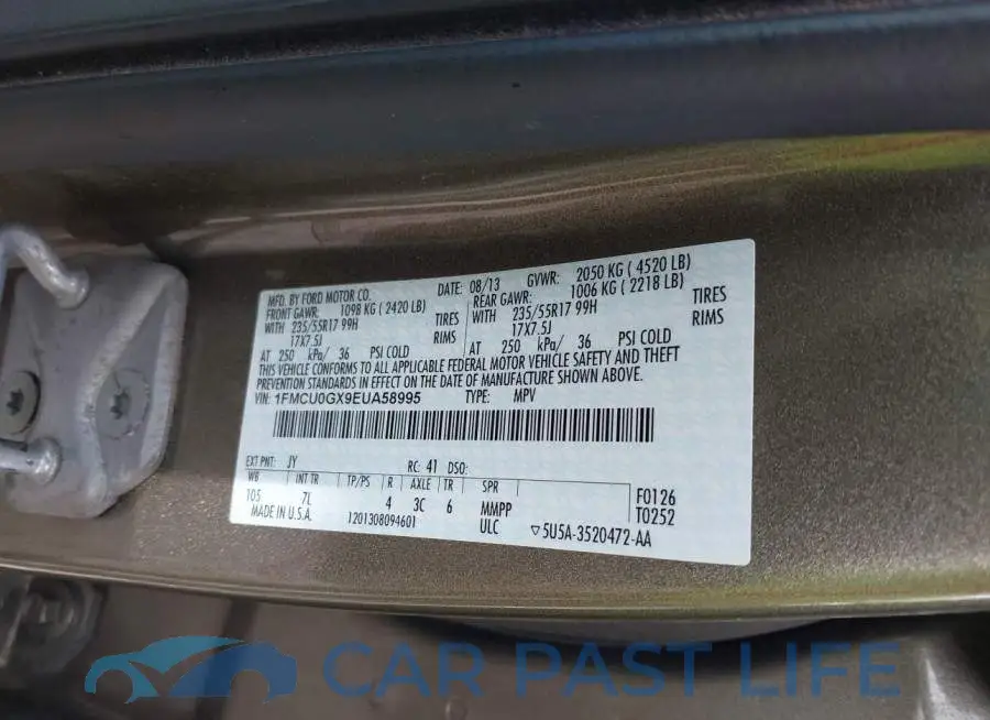 1FMCU0GX9EUA58995# 9
